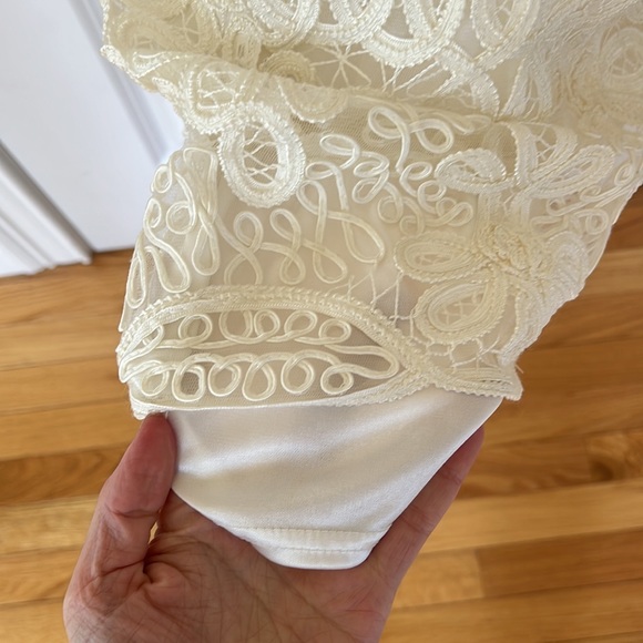 Sue Wong Cream Lace Overlay Dress - Picture 5 of 7